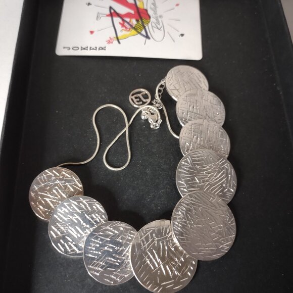 Silver Tone Statement Necklace - Picture 4 of 6